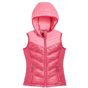 Free Country Girl's Power Down Hooded Puffer Vest in Rose New With Tags